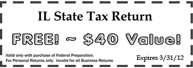 tax preparation coupons